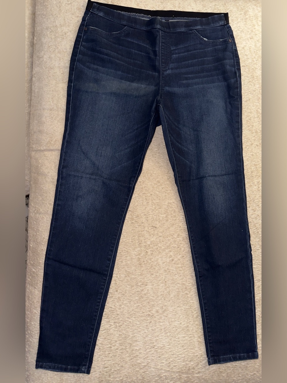 Simply Vera Vera Wang Size 16 Dark Wash Pull-On Skinny Jeans Jeggings